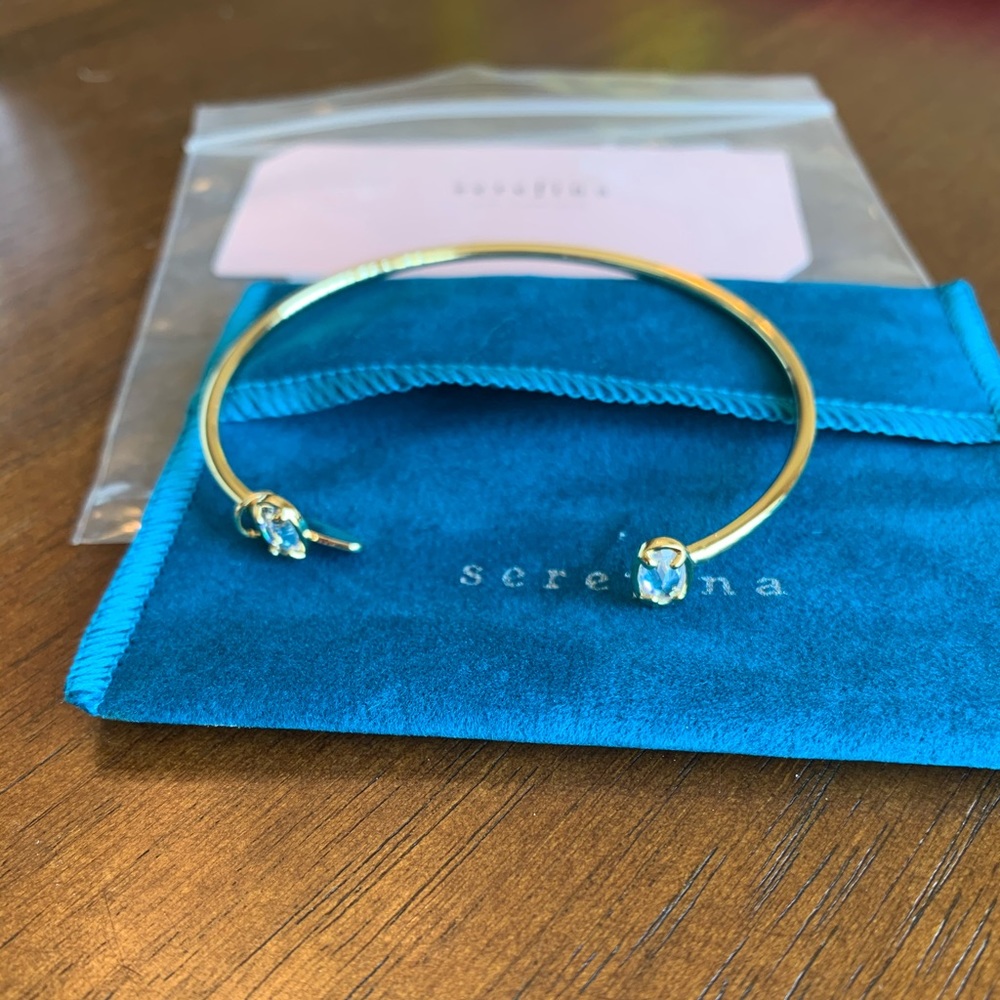 Serefina Rose Cut Cuff Bangle